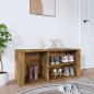 vidaXL Schuhregal Räuchereiche 100x35x45 cm Holzwerkstoff vidaXL Schuhregal Räuchereiche 100x35x45 cm Holzwerkstoff