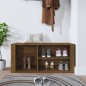 vidaXL Schuhregal Braun Eichen-Optik 100x35x45 cm Holzwerkstoff vidaXL Schuhregal Braun Eichen-Optik 100x35x45 cm Holzwerkstoff