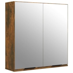 vidaXL Bad-Spiegelschrank Räuchereiche 64x20x67 cm