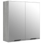 vidaXL Bad-Spiegelschrank Grau Sonoma 64x20x67 cm vidaXL Bad-Spiegelschrank Grau Sonoma 64x20x67 cm