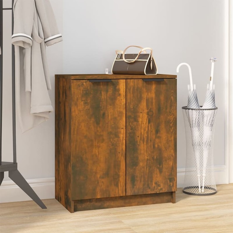 vidaXL Schuhschrank Räuchereiche 59x35x70 cm Holzwerkstoff vidaXL Schuhschrank Räuchereiche 59x35x70 cm Holzwerkstoff