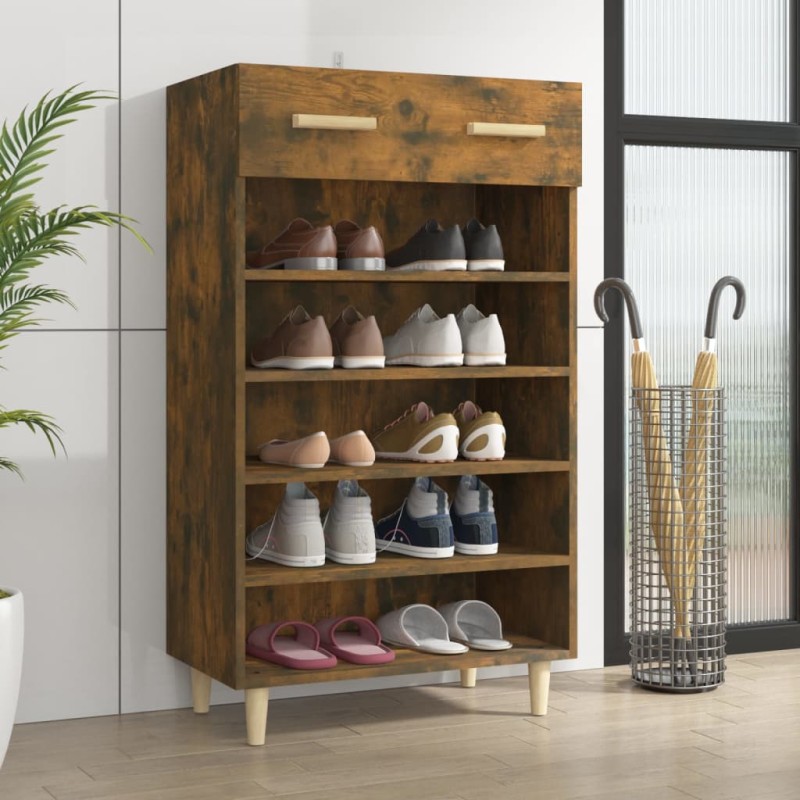 vidaXL Schuhschrank Räuchereiche 60x35x105 cm Holzwerkstoff vidaXL Schuhschrank Räuchereiche 60x35x105 cm Holzwerkstoff