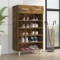 vidaXL Schuhschrank Räuchereiche 60x35x105 cm Holzwerkstoff vidaXL Schuhschrank Räuchereiche 60x35x105 cm Holzwerkstoff