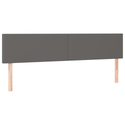 vidaXL Kopfteile 2 Stk. Grau 90x5x78/88 cm Kunstleder