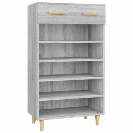vidaXL Schuhschrank Grau Sonoma 60x35x105 cm Holzwerkstoff
