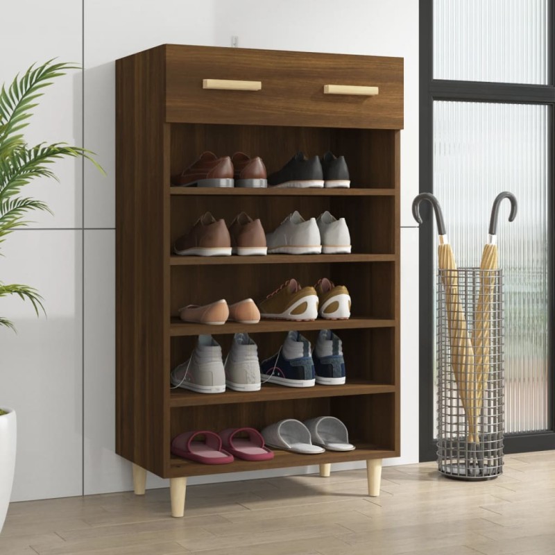 vidaXL Schuhschrank Braun Eichen-Optik 60x35x105 cm Holzwerkstoff vidaXL Schuhschrank Braun Eichen-Optik 60x35x105 cm Holzwerkstoff