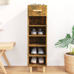 vidaXL Schuhschrank Räuchereiche 30x35x105 cm Holzwerkstoff