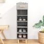 vidaXL Schuhschrank Grau Sonoma 30x35x105 cm Holzwerkstoff vidaXL Schuhschrank Grau Sonoma 30x35x105 cm Holzwerkstoff