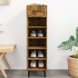 vidaXL Schuhschrank Räuchereiche 30x35x105 cm Holzwerkstoff vidaXL Schuhschrank Räuchereiche 30x35x105 cm Holzwerkstoff