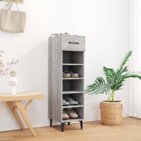 vidaXL Schuhschrank Grau Sonoma 30x35x105 cm Holzwerkstoff