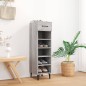 vidaXL Schuhschrank Grau Sonoma 30x35x105 cm Holzwerkstoff vidaXL Schuhschrank Grau Sonoma 30x35x105 cm Holzwerkstoff