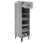 vidaXL Schuhschrank Grau Sonoma 30x35x105 cm Holzwerkstoff vidaXL Schuhschrank Grau Sonoma 30x35x105 cm Holzwerkstoff