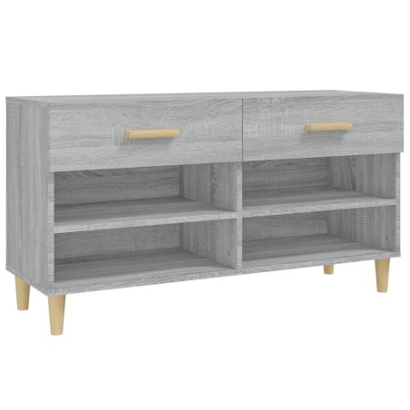 vidaXL Schuhschrank Grau Sonoma 102x35x55 cm Holzwerkstoff
