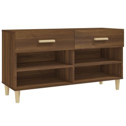 vidaXL Schuhschrank Braun Eichen-Optik 102x35x55 cm Holzwerkstoff