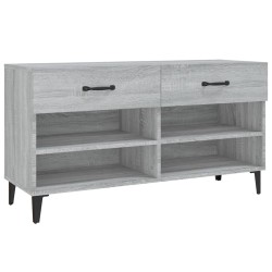 vidaXL Schuhschrank Grau Sonoma 102x35x55 cm Holzwerkstoff