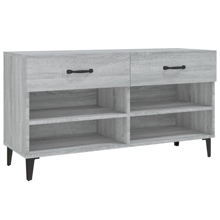 vidaXL Schuhschrank Grau Sonoma 102x35x55 cm Holzwerkstoff