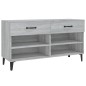 vidaXL Schuhschrank Grau Sonoma 102x35x55 cm Holzwerkstoff vidaXL Schuhschrank Grau Sonoma 102x35x55 cm Holzwerkstoff