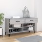 vidaXL Schuhschrank Grau Sonoma 102x35x55 cm Holzwerkstoff vidaXL Schuhschrank Grau Sonoma 102x35x55 cm Holzwerkstoff