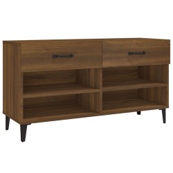 vidaXL Schuhschrank Braun Eichen-Optik 102x35x55 cm Holzwerkstoff