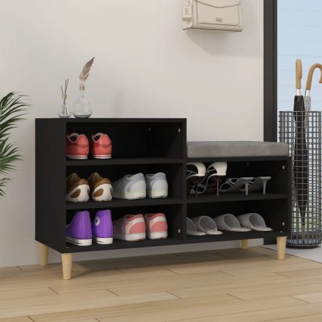 vidaXL Schuhregal Schwarz 102x36x60 cm Holzwerkstoff