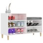 vidaXL Schuhregal Hochglanz-Weiß 102x36x60 cm Holzwerkstoff vidaXL Schuhregal Hochglanz-Weiß 102x36x60 cm Holzwerkstoff