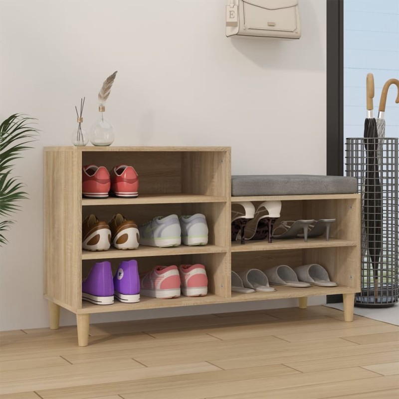 vidaXL Schuhregal Sonoma-Eiche 102x36x60 cm Holzwerkstoff vidaXL Schuhregal Sonoma-Eiche 102x36x60 cm Holzwerkstoff