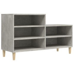 vidaXL Schuhregal Betongrau 102x36x60 cm Holzwerkstoff