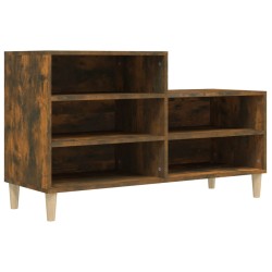 vidaXL Schuhregal Räuchereiche 102x36x60 cm Holzwerkstoff