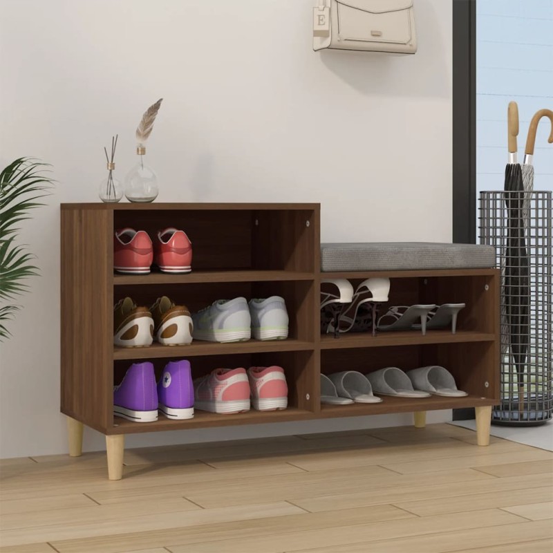 vidaXL Schuhregal Braun Eichen-Optik 102x36x60 cm Holzwerkstoff vidaXL Schuhregal Braun Eichen-Optik 102x36x60 cm Holzwerkstoff
