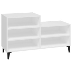 vidaXL Schuhregal Weiß 102x36x60 cm Holzwerkstoff