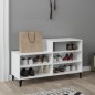 vidaXL Schuhregal Hochglanz-Weiß 102x36x60 cm Holzwerkstoff vidaXL Schuhregal Hochglanz-Weiß 102x36x60 cm Holzwerkstoff