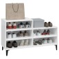 vidaXL Schuhregal Hochglanz-Weiß 102x36x60 cm Holzwerkstoff vidaXL Schuhregal Hochglanz-Weiß 102x36x60 cm Holzwerkstoff