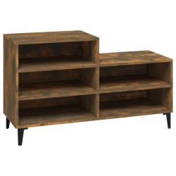 vidaXL Schuhregal Räuchereiche 102x36x60 cm Holzwerkstoff