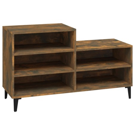 vidaXL Schuhregal Räuchereiche 102x36x60 cm Holzwerkstoff