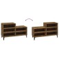 vidaXL Schuhregal Räuchereiche 102x36x60 cm Holzwerkstoff vidaXL Schuhregal Räuchereiche 102x36x60 cm Holzwerkstoff
