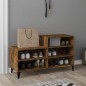 vidaXL Schuhregal Räuchereiche 102x36x60 cm Holzwerkstoff vidaXL Schuhregal Räuchereiche 102x36x60 cm Holzwerkstoff
