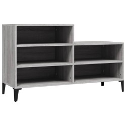 vidaXL Schuhregal Grau Sonoma 102x36x60 cm Holzwerkstoff