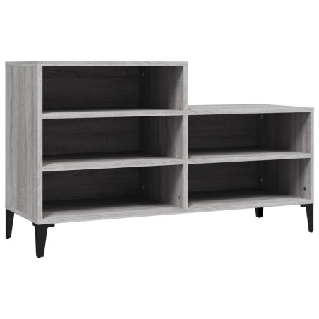 vidaXL Schuhregal Grau Sonoma 102x36x60 cm Holzwerkstoff
