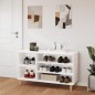 vidaXL Schuhregal Weiß 102x36x60 cm Holzwerkstoff vidaXL Schuhregal Weiß 102x36x60 cm Holzwerkstoff