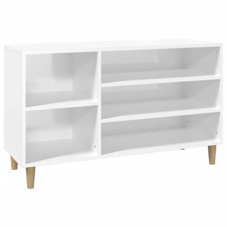 vidaXL Schuhregal Hochglanz-Weiß 102x36x60 cm Holzwerkstoff