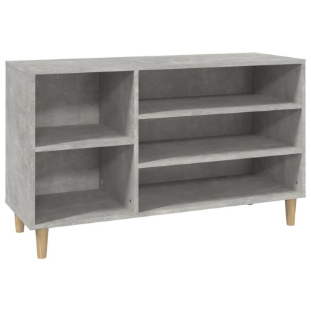 vidaXL Schuhregal Betongrau 102x36x60 cm Holzwerkstoff
