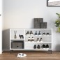 vidaXL Schuhregal Hochglanz-Weiß 102x36x60 cm Holzwerkstoff vidaXL Schuhregal Hochglanz-Weiß 102x36x60 cm Holzwerkstoff