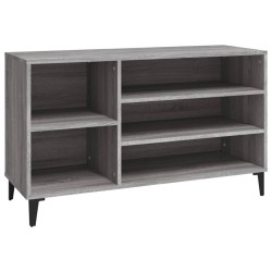 vidaXL Schuhregal Grau Sonoma 102x36x60 cm Holzwerkstoff