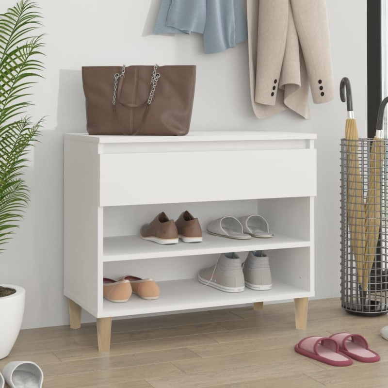 vidaXL Schuhregal Weiß 70x36x60 cm Holzwerkstoff vidaXL Schuhregal Weiß 70x36x60 cm Holzwerkstoff