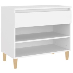 vidaXL Schuhregal Weiß 70x36x60 cm Holzwerkstoff