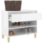 vidaXL Schuhregal Hochglanz-Weiß 70x36x60 cm Holzwerkstoff vidaXL Schuhregal Hochglanz-Weiß 70x36x60 cm Holzwerkstoff