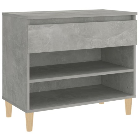 vidaXL Schuhregal Betongrau 70x36x60 cm Holzwerkstoff