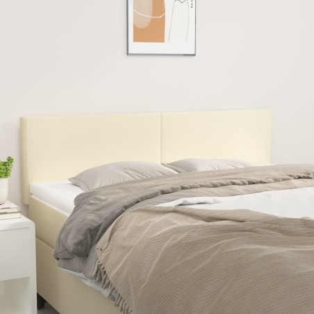 Kopfteile 2 Stk. Creme 72x5x78/88 cm Kunstleder