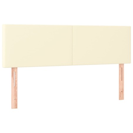Kopfteile 2 Stk. Creme 72x5x78/88 cm Kunstleder