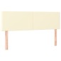 Kopfteile 2 Stk. Creme 72x5x78/88 cm Kunstleder Kopfteile 2 Stk. Creme 72x5x78/88 cm Kunstleder